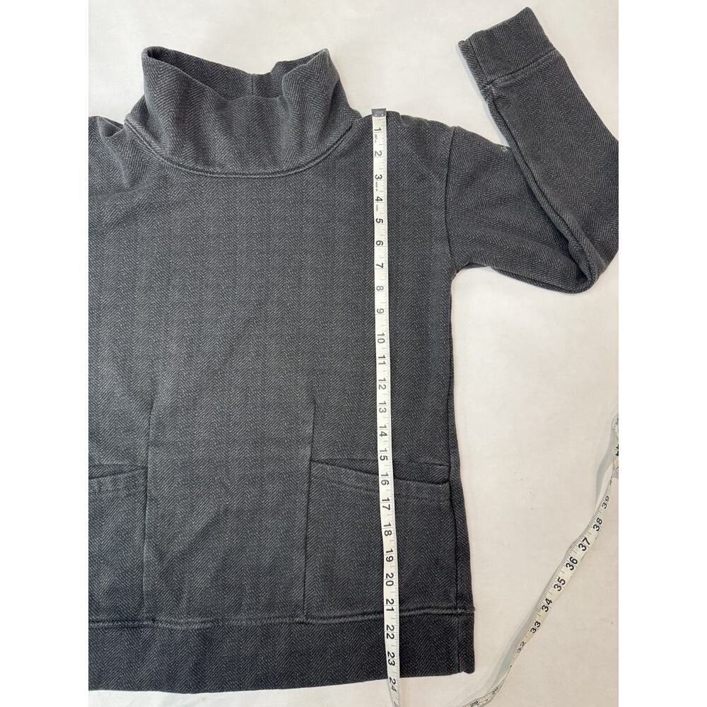 Columbia Lodge Funnel Pullover Sweatshirt Gray Black Ski Snow Herringbone Small - Picture 7 of 8